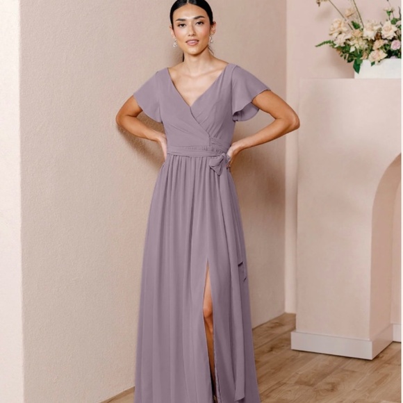 Revelry Wisteria Harper Chiffon Bridesmaid Dress - Picture 1 of 3